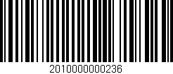 Código de barras (EAN, GTIN, SKU, ISBN): '2010000000236'