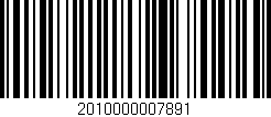 Código de barras (EAN, GTIN, SKU, ISBN): '2010000007891'