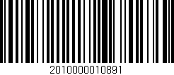 Código de barras (EAN, GTIN, SKU, ISBN): '2010000010891'