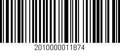 Código de barras (EAN, GTIN, SKU, ISBN): '2010000011874'