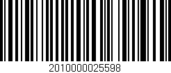 Código de barras (EAN, GTIN, SKU, ISBN): '2010000025598'