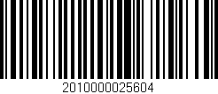 Código de barras (EAN, GTIN, SKU, ISBN): '2010000025604'
