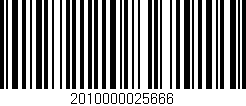 Código de barras (EAN, GTIN, SKU, ISBN): '2010000025666'