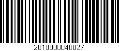 Código de barras (EAN, GTIN, SKU, ISBN): '2010000040027'