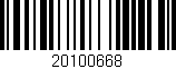Código de barras (EAN, GTIN, SKU, ISBN): '20100668'