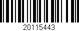 Código de barras (EAN, GTIN, SKU, ISBN): '20115443'