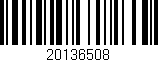 Código de barras (EAN, GTIN, SKU, ISBN): '20136508'