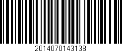 Código de barras (EAN, GTIN, SKU, ISBN): '2014070143138'