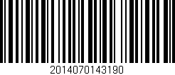 Código de barras (EAN, GTIN, SKU, ISBN): '2014070143190'