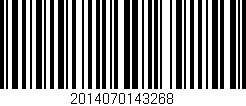 Código de barras (EAN, GTIN, SKU, ISBN): '2014070143268'