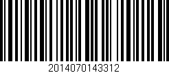 Código de barras (EAN, GTIN, SKU, ISBN): '2014070143312'