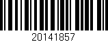Código de barras (EAN, GTIN, SKU, ISBN): '20141857'