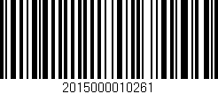 Código de barras (EAN, GTIN, SKU, ISBN): '2015000010261'