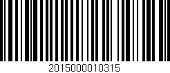 Código de barras (EAN, GTIN, SKU, ISBN): '2015000010315'
