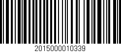 Código de barras (EAN, GTIN, SKU, ISBN): '2015000010339'