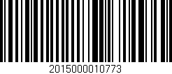 Código de barras (EAN, GTIN, SKU, ISBN): '2015000010773'