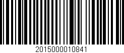 Código de barras (EAN, GTIN, SKU, ISBN): '2015000010841'