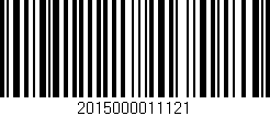 Código de barras (EAN, GTIN, SKU, ISBN): '2015000011121'