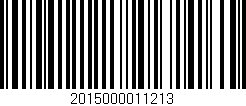 Código de barras (EAN, GTIN, SKU, ISBN): '2015000011213'