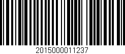 Código de barras (EAN, GTIN, SKU, ISBN): '2015000011237'