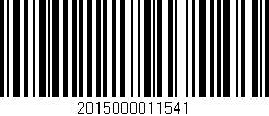 Código de barras (EAN, GTIN, SKU, ISBN): '2015000011541'