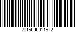 Código de barras (EAN, GTIN, SKU, ISBN): '2015000011572'