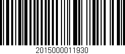 Código de barras (EAN, GTIN, SKU, ISBN): '2015000011930'