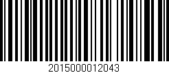 Código de barras (EAN, GTIN, SKU, ISBN): '2015000012043'