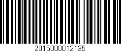 Código de barras (EAN, GTIN, SKU, ISBN): '2015000012135'