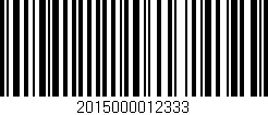 Código de barras (EAN, GTIN, SKU, ISBN): '2015000012333'