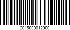 Código de barras (EAN, GTIN, SKU, ISBN): '2015000012388'