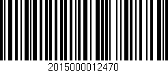 Código de barras (EAN, GTIN, SKU, ISBN): '2015000012470'