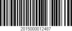 Código de barras (EAN, GTIN, SKU, ISBN): '2015000012487'