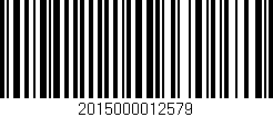 Código de barras (EAN, GTIN, SKU, ISBN): '2015000012579'