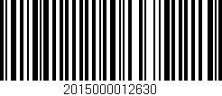 Código de barras (EAN, GTIN, SKU, ISBN): '2015000012630'