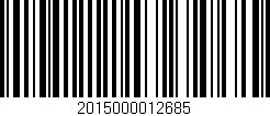Código de barras (EAN, GTIN, SKU, ISBN): '2015000012685'