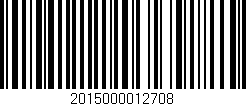Código de barras (EAN, GTIN, SKU, ISBN): '2015000012708'