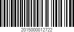 Código de barras (EAN, GTIN, SKU, ISBN): '2015000012722'