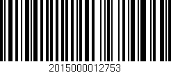 Código de barras (EAN, GTIN, SKU, ISBN): '2015000012753'