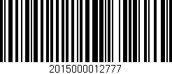 Código de barras (EAN, GTIN, SKU, ISBN): '2015000012777'