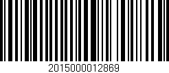 Código de barras (EAN, GTIN, SKU, ISBN): '2015000012869'
