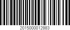 Código de barras (EAN, GTIN, SKU, ISBN): '2015000012883'