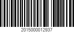 Código de barras (EAN, GTIN, SKU, ISBN): '2015000012937'