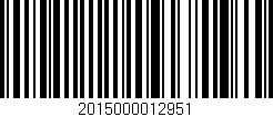 Código de barras (EAN, GTIN, SKU, ISBN): '2015000012951'