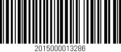 Código de barras (EAN, GTIN, SKU, ISBN): '2015000013286'