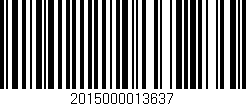 Código de barras (EAN, GTIN, SKU, ISBN): '2015000013637'