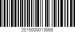 Código de barras (EAN, GTIN, SKU, ISBN): '2015000013668'