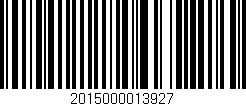 Código de barras (EAN, GTIN, SKU, ISBN): '2015000013927'