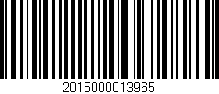 Código de barras (EAN, GTIN, SKU, ISBN): '2015000013965'