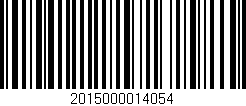Código de barras (EAN, GTIN, SKU, ISBN): '2015000014054'
